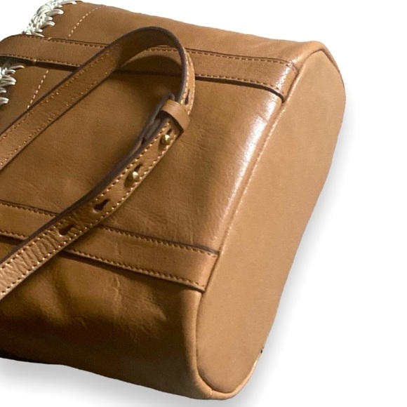 LUCKY BRAND Letoni Leather 2/1 Satchel with Macrame Crochet Trim Boho Chic NWT - Picture 9 of 12